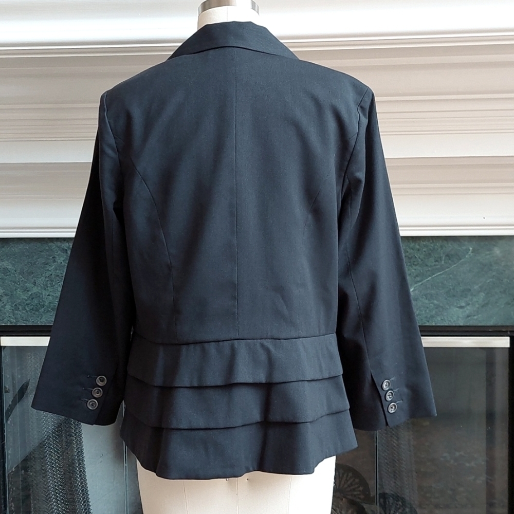 CAbi 3/4 Sleeve Dark Blue Suit Jacket - Picture 3 of 9